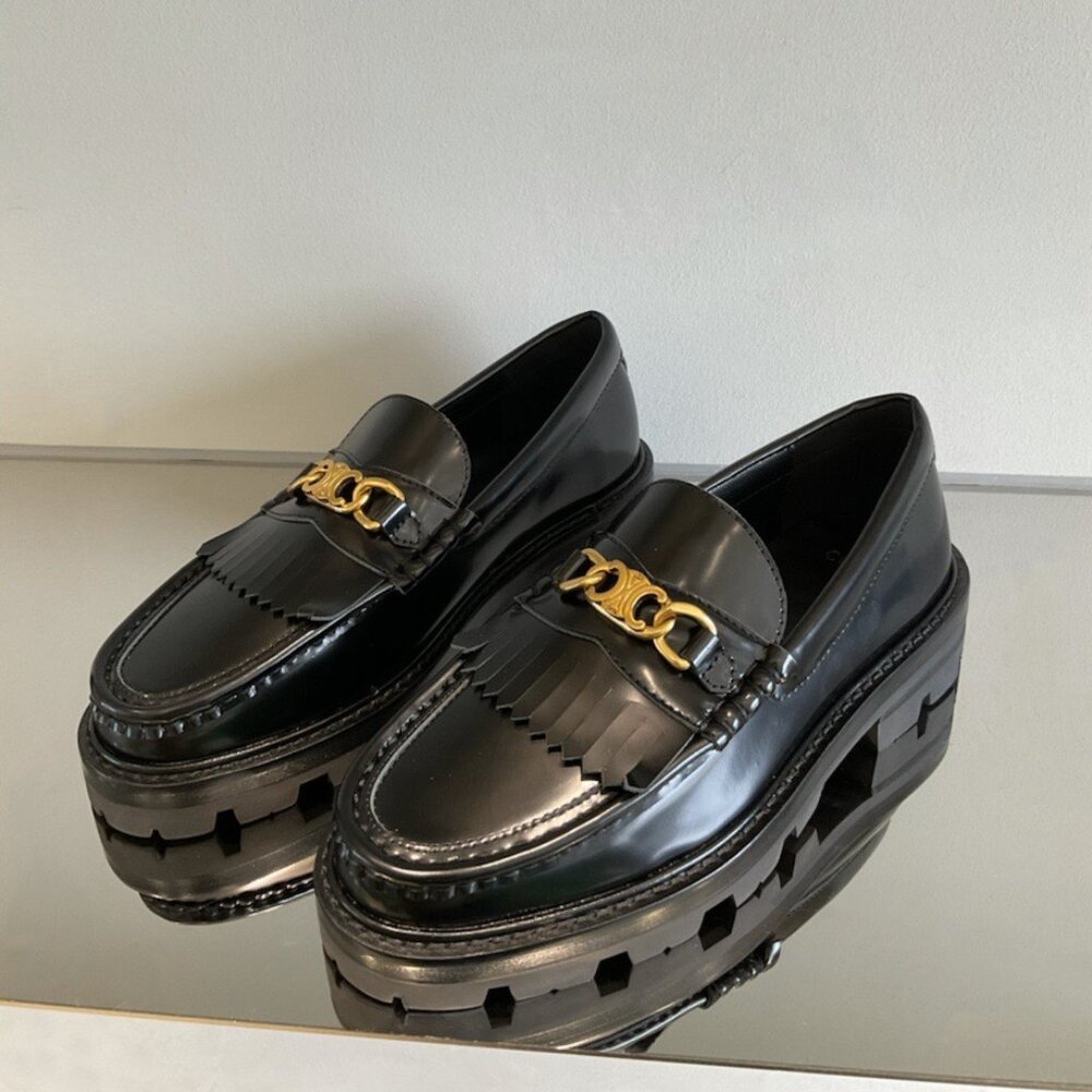 CELINE Women's Black Loafers
